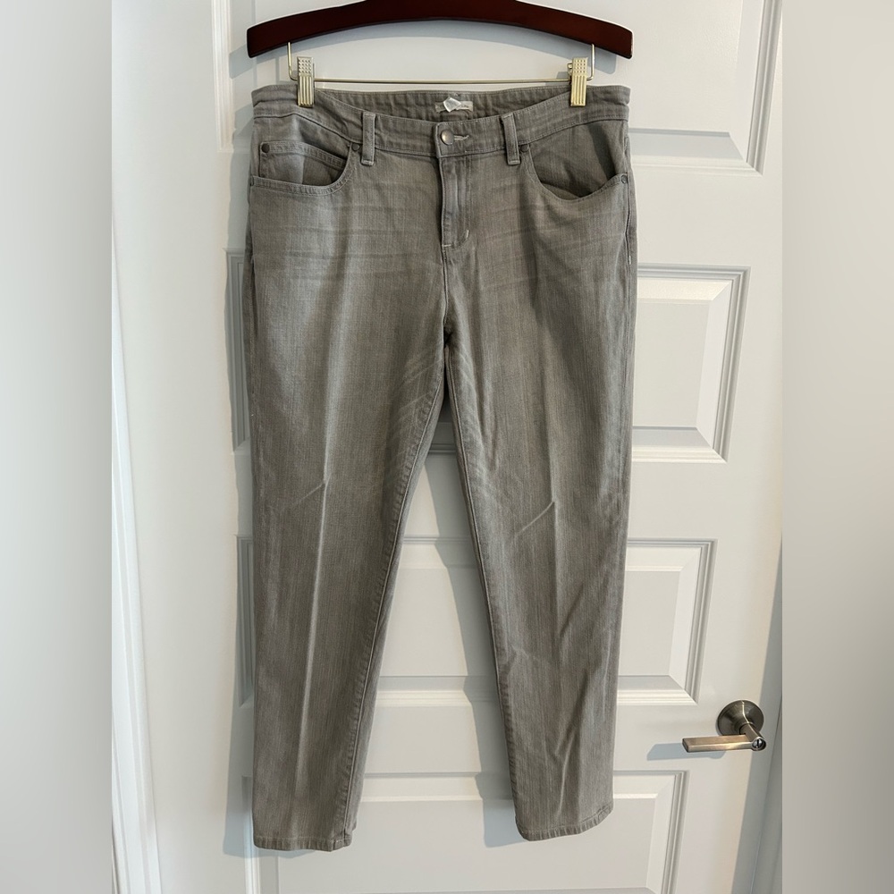 Eileen Fisher Organic Cotton Jeans Gray Size 10